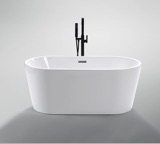 Interiorblue oval tub with black filler, IB2522